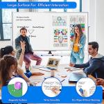 maxtek Rolling Whiteboard, 72x40 Large Double-Sided White Board Dry Erase on Wheels, Giant Magnetic White Board Standing for Office, School, Home Office, Homeschool(72 x 40)