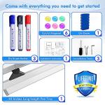 maxtek Rolling Whiteboard, 72x40 Large Double-Sided White Board Dry Erase on Wheels, Giant Magnetic White Board Standing for Office, School, Home Office, Homeschool(72 x 40)