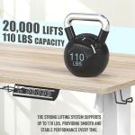 SHW 55 x 28 Inches Electric Height Adjustable Standing Desk with Drawer and Memory Preset, Maple