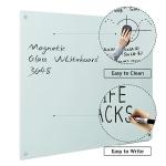 Magnetic Dry Erase Board - Frameless Glass White Board 48 x 36 Inches, Wall Mounted for Office, Home & School