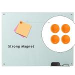 Magnetic Dry Erase Board - Frameless Glass White Board 48 x 36 Inches, Wall Mounted for Office, Home & School