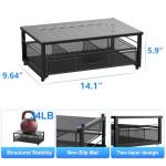 gianotter Computer Monitor Stand Riser, Desk Organizers and Accessories with Drawer, Office Desk Accessories & Workspace Desktop Organizers Storage for Printer Stand (Black)