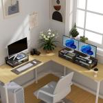 gianotter Computer Monitor Stand Riser, Desk Organizers and Accessories with Drawer, Office Desk Accessories & Workspace Desktop Organizers Storage for Printer Stand (Black)