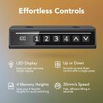 HUANUO 63 x 28 inch Electric Standing Desk Adjustable Height, 4 Memory Height Settings, Sit Stand Up Desk for Home Office & Computer Workstation, Black