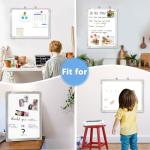 AMUSIGHT Double-Sided White Board, 16" x 12" Dry Erase Board Small Whiteboard for Wall Magnetic Hanging White Board Dry Erase for College Dorm Room, School, Home, Office