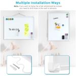 MaxGear Double-Sided Dry Erase Board for Wall, 16"x12" Hanging Whiteboard, Small Dry Erase White Board with 3 Markers and 4 Magnets, Portable Whiteboard for Planning, Drawing, Memo, to Do List