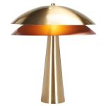 SAFAVIEH Lighting Collection - Rafaela Brass Metal Table Lamp, 18" Modern Accent Light with Double Dome Shade, G9 Bulb Compatible (TBL2033A)