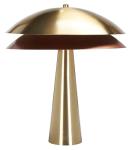 SAFAVIEH Lighting Collection - Rafaela Brass Metal Table Lamp, 18" Modern Accent Light with Double Dome Shade, G9 Bulb Compatible (TBL2033A)