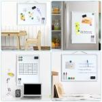 MaxGear Double-Sided Dry Erase Board for Wall, 16"x12" Hanging Whiteboard, Small Dry Erase White Board with 3 Markers and 4 Magnets, Portable Whiteboard for Planning, Drawing, Memo, to Do List