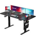 Marsail 55x24 Electric Standing Desk - Adjustable Height Computer Desk with Memory Presets, Storage Bag & Cable Management for Home Office & Gaming Workstations