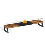 HOOBRO Dual Monitor Stand Riser, 39 Inch Large Computer Monitor Stand for 2 Monitors, Computer Monitor Riser, Desk Shelf Organizer for Office Desk, Accessories, Rustic Brown and Black BF121CJ01