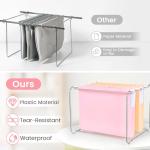 Sooez Extra Capacity Plastic Hanging File Folders, 12 Count Expanding File Folders Letter Size with 2" Expansion, File Organizer with 1/6-Cut Adjustable Tab for File Cabinet, Drawer, Pastels Colors