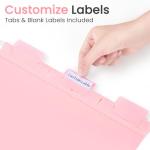 Sooez Extra Capacity Plastic Hanging File Folders, 12 Count Expanding File Folders Letter Size with 2" Expansion, File Organizer with 1/6-Cut Adjustable Tab for File Cabinet, Drawer, Pastels Colors