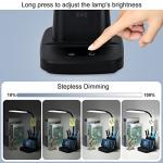 Sailstar Desk Lamp, LED Desk Lamps for Home Office, Wireless Charger Small Desk Lamp with Pen Holder, 3 Color Modes, Dimmable, CRI 85, 800LM, Study Lamps for College Dorm Room, Adapter Included, Black
