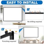 H-Qprobd Large Magnetic White Board Dry Erase Whiteboard with Black Aluminum Frame, 60"X40" Hanging White Boards for Wall with Long Pen Tray, Presentation Board for Office Classroom Home