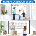 H-Qprobd Large Magnetic White Board Dry Erase Whiteboard with Black Aluminum Frame, 60"X40" Hanging White Boards for Wall with Long Pen Tray, Presentation Board for Office Classroom Home