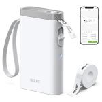Nelko Label Maker Machine with Tape, P21 Bluetooth Label Printer, Wireless Mini Label Makers with Multiple Templates for School Office Home, White