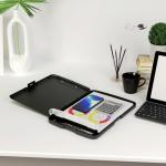 Piasoenc Clipboard with Storage, 8.5 x 11 Organization Box with Pen Holder and A4 Legal Paper Folder, Folio & Side-Opening, Low Profile Clip,for Nurses,Teachers, Size 14 x 9.6 x 1.2 in, Black