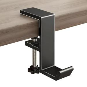 JAKO Headphone Stand - Aluminum Alloy Headphone Holder, Under Headset Stand for Desk Fit for PC Gaming Headset Hanger Hook Suitable for Office, Computer, Student Class Desk, Handmade Creator Table