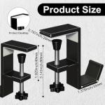 JAKO Headphone Stand - Aluminum Alloy Headphone Holder, Under Headset Stand for Desk Fit for PC Gaming Headset Hanger Hook Suitable for Office, Computer, Student Class Desk, Handmade Creator Table