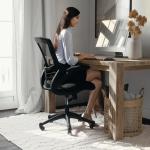 Black Ergonomic Mid-Back Swivel Office Chair
