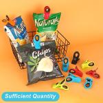 Jetmore 12 Pack Chip Clips Bag Clips, Magnetic Bag Clip for Food Storage Heavy Duty, Plastic Food Clip for Chips, Snack, Kitchen, Refrigerator, Garden, Sewing, Fabric, Clothes Pins