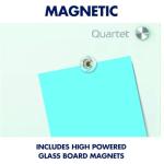 Quartet Whiteboard, Glass Dry Erase Board, Magnetic, 6' x 4', Infinity Frameless Mounting, White Surface, Accessory Tray, 1 Dry Erase Marker and 2 Glass Board Magnets (G7248W)