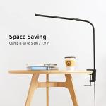 Lepro Clip on Desk Lamp LED Reading light Dimmable USB Small Clamp Lamp with 3 Color Modes 10 Brightness, Adjustable Flexible Gooseneck Table Light for Bed Headboard, Nail, Home Office,Computer(Black)