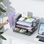 4-Tier Desk Organizer with Drawers and Trays