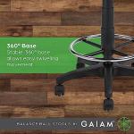 Gaiam Balance Ball Chair Stool, Half-Dome Stability Ball Adjustable Tall Office Sit Stand Swivel Desk Chair Drafting Stool with Round Foot Rest for Standing Desks Home or Office - Black 33