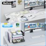 4-Tier Desk Organizer with Drawers and Trays
