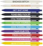 Cityhermit 11Pcs Funny Adult Ballpoint Pen Set, Premium Days of The Week Swear Cuss Word Pens for Office Gifts, Novelty Pens for Corworkers