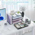 4-Tier Desk Organizer with Drawers and Trays