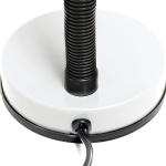 Simple Designs LD1003-WHT Basic Metal Desk Lamp with Flexible Hose Neck for Office, Living Room, Bedroom, College Dorm, Bookshelf, White (Pack of 1)