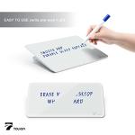 TOWON Small Glass Dry Erase Board, Desk White Board with Standing, Mini Whiteboard Easel Pad Set, Stenography Artifact for Office, Home and School Supplies, 8x6 Inches, White