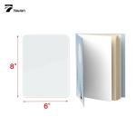 TOWON Small Glass Dry Erase Board, Desk White Board with Standing, Mini Whiteboard Easel Pad Set, Stenography Artifact for Office, Home and School Supplies, 8x6 Inches, White