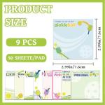 Pickleball Gifts Sticky Notes - 9 Pcs Pickleball Notepads, Pickle Ball Gifts for Women, Fun Sport ThemedTo Do List Memo Pads, School Stationery Office Supplies for Students Teacher Pickle Ball Lover