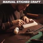 Tegeme Leather Desk Mat Large Desk Pad 35.4 x 15.7 Inch Non Slip Table Protector with Stitched Edges and Rubber Base Dark Brown Stylish Workspace Accessory Laptop Mat Smooth Writing for Home Office