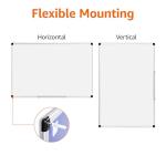 Amazon Basics Magnetic Dry Erase Whiteboard, 36"W x 24"H, Aluminum Frame, Silver/White, Easy to Install and Clean