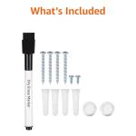 Amazon Basics Magnetic Dry Erase Whiteboard, 36"W x 24"H, Aluminum Frame, Silver/White, Easy to Install and Clean