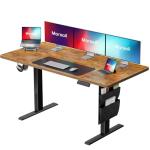 Marsail 55x24 Electric Standing Desk - Adjustable Height Computer Desk with Memory Presets, Storage Bag & Cable Management for Home Office & Gaming Workstations