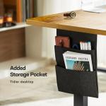 Marsail 55x24 Electric Standing Desk - Adjustable Height Computer Desk with Memory Presets, Storage Bag & Cable Management for Home Office & Gaming Workstations