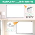 H-Qprobd 3' x 2' Magnetic Whiteboard Large Dry Erase White Board 36"x24" Aluminum Presentation Whiteboard with Long Pen Tray, 6 Markers, 2 Erasers &12 Magnets