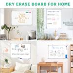 H-Qprobd 3' x 2' Magnetic Whiteboard Large Dry Erase White Board 36"x24" Aluminum Presentation Whiteboard with Long Pen Tray, 6 Markers, 2 Erasers &12 Magnets