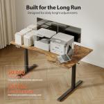 Agilestic Electric Standing Desk, L-Shaped 55 Inches Height Adjustable Desk, Sit and Stand up for Work Office Home, Ergonomic Rising Computer Table for Home Office with Splice Board, Rustic Brown