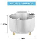 Marbrasse 360-Degree Rotating Desk Organizer - White