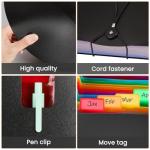 Sooez Accordion File Organizer, 13 Pockets Expanding File Folder, Portable Monthly Paper Bill Tax Receipt Organizer, Letter A4 Size Document Holder with Blank Labels, Black