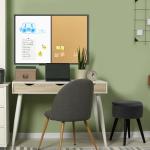 JILoffice White Board & Bulletin Corkboard Combination, Combo Board 36 x 24 Magnetic Whiteboard, Black Aluminum Frame Wall Mounted Board for Office Home and School with 10 Push Pins