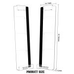 Office Desk Accessories 2pcs Computer Monitor Memo Board Multifunction Message Board Transparent Creative Monitor Side Panel with Sticky Note Holder Phone Holder Suitable for Office Home Work Desk