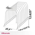 Officemate Large Incline 8 Compartment Wire Caddy, Black, 8.5 x 10.375 x 12.625 Inches